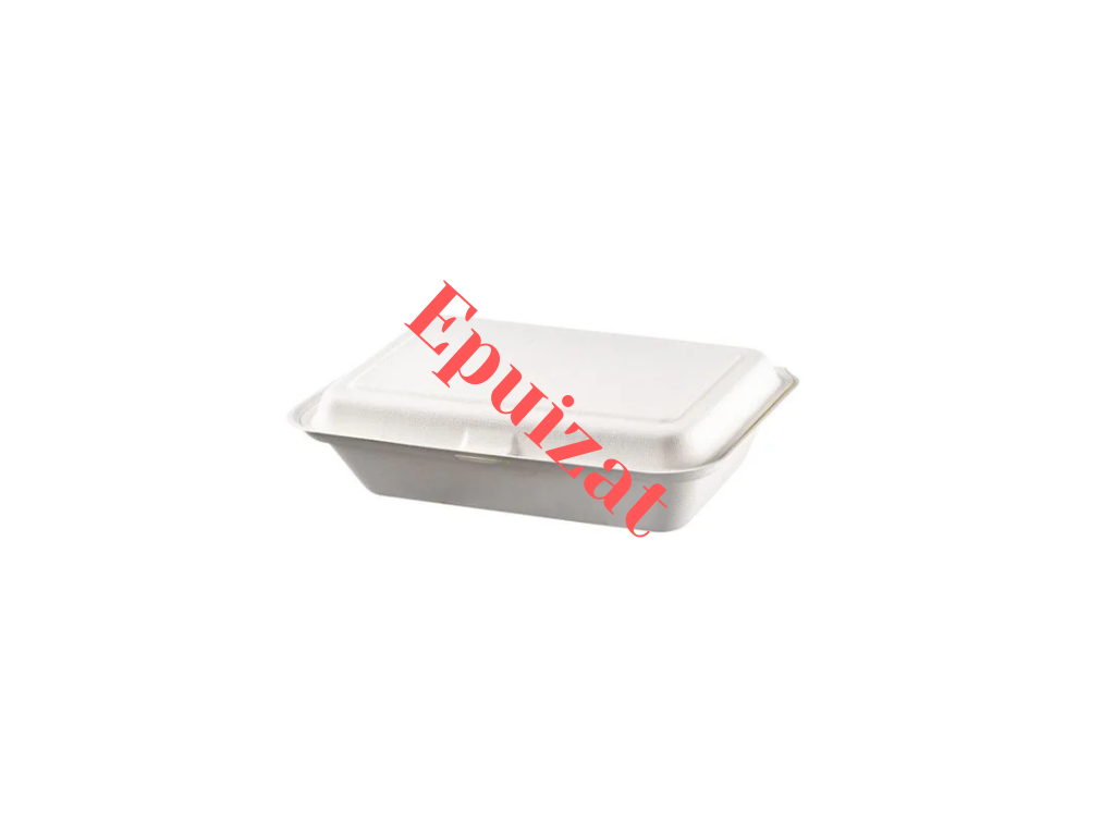 Box meniu din trestie de zahăr Caserole BIO din trestie de zahăr 230x150x75 mm - 125 buc - greenstic.ro