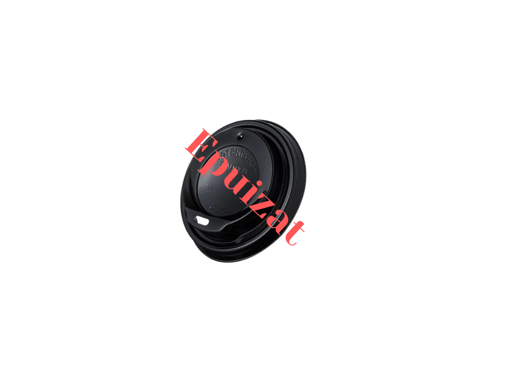 Capac negru pentru pahar de hârtie de 80 mm - 100 buc - greenstic.ro
