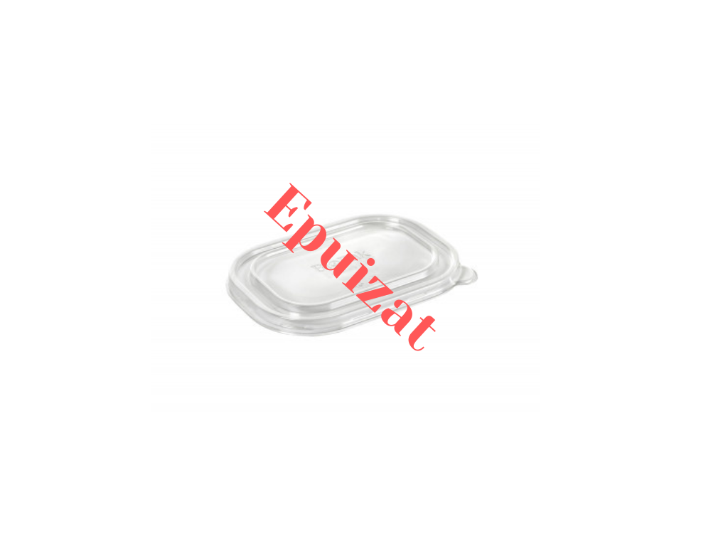 Kraft Capac transparent pentru cutie kraft ''brick'' 150/250 ml - 50 Buc - greenstic.ro