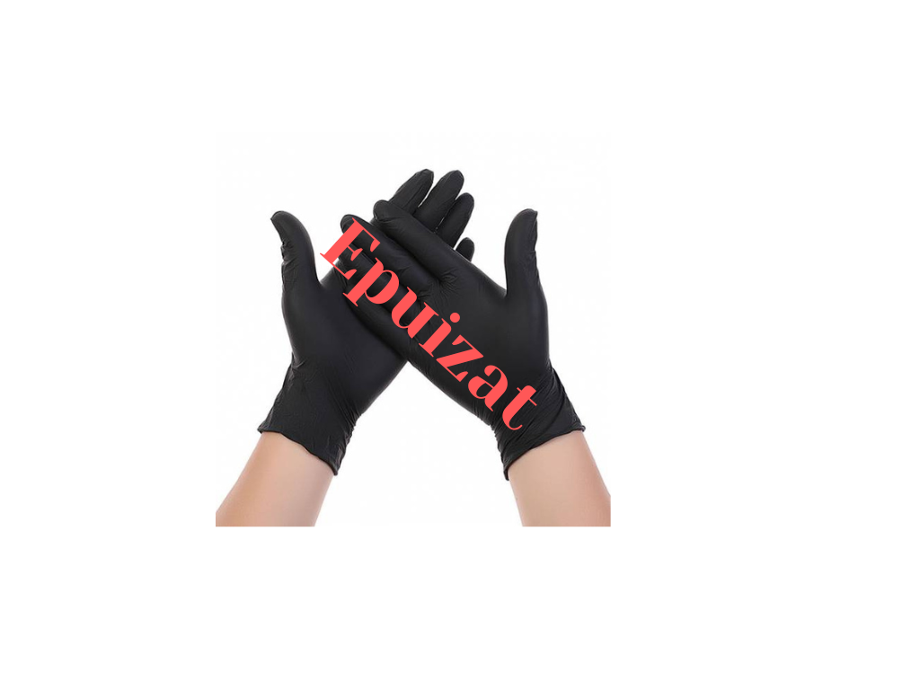 Mănuși negre din nitril fără pulbere "L" - 100 buc - greenstic.ro