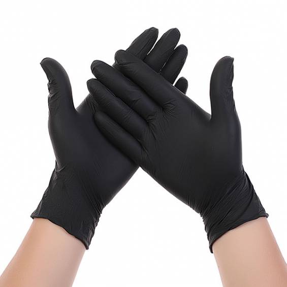  Mănuși negre din nitril fără pulbere "M" - 100 buc - greenstic.ro