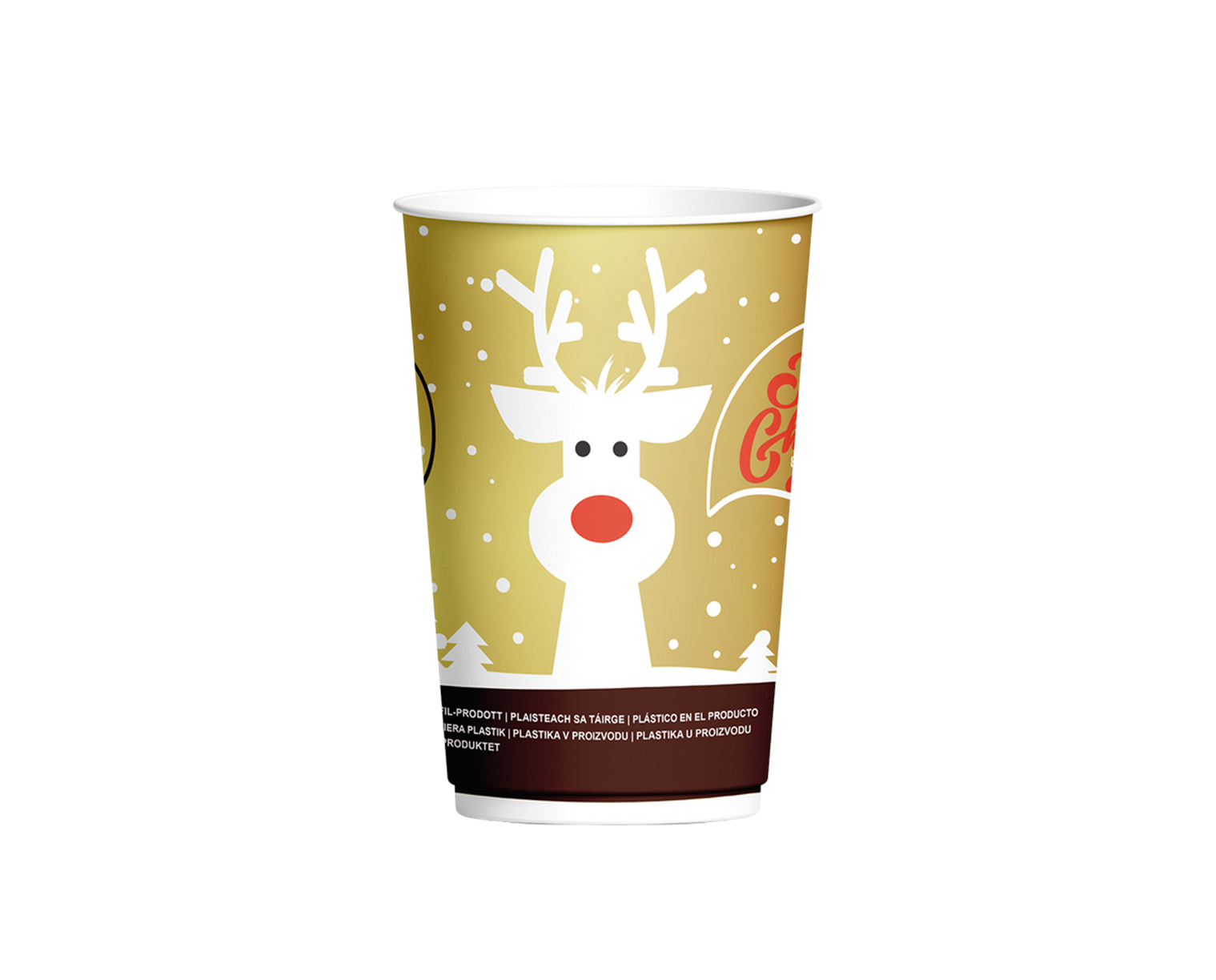 Pahar Pahar din hârtie cu peretele dublu de Crăciun (12 oz) 350 ml - 25 Buc/set - greenstic.ro
