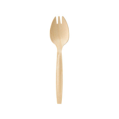 Lingură/furculiță din lemn 15 cm - 100 Buc